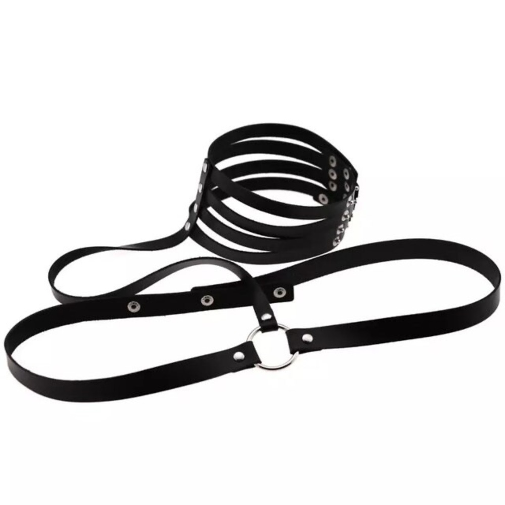 Women Multi-Layer Wide Choker Bandage Necklace - Picture 2 of 4
